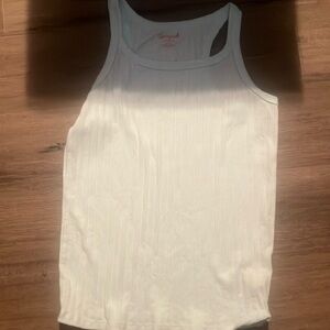 Cat & Jack Cream Ribbed Sleeveless Tank Top